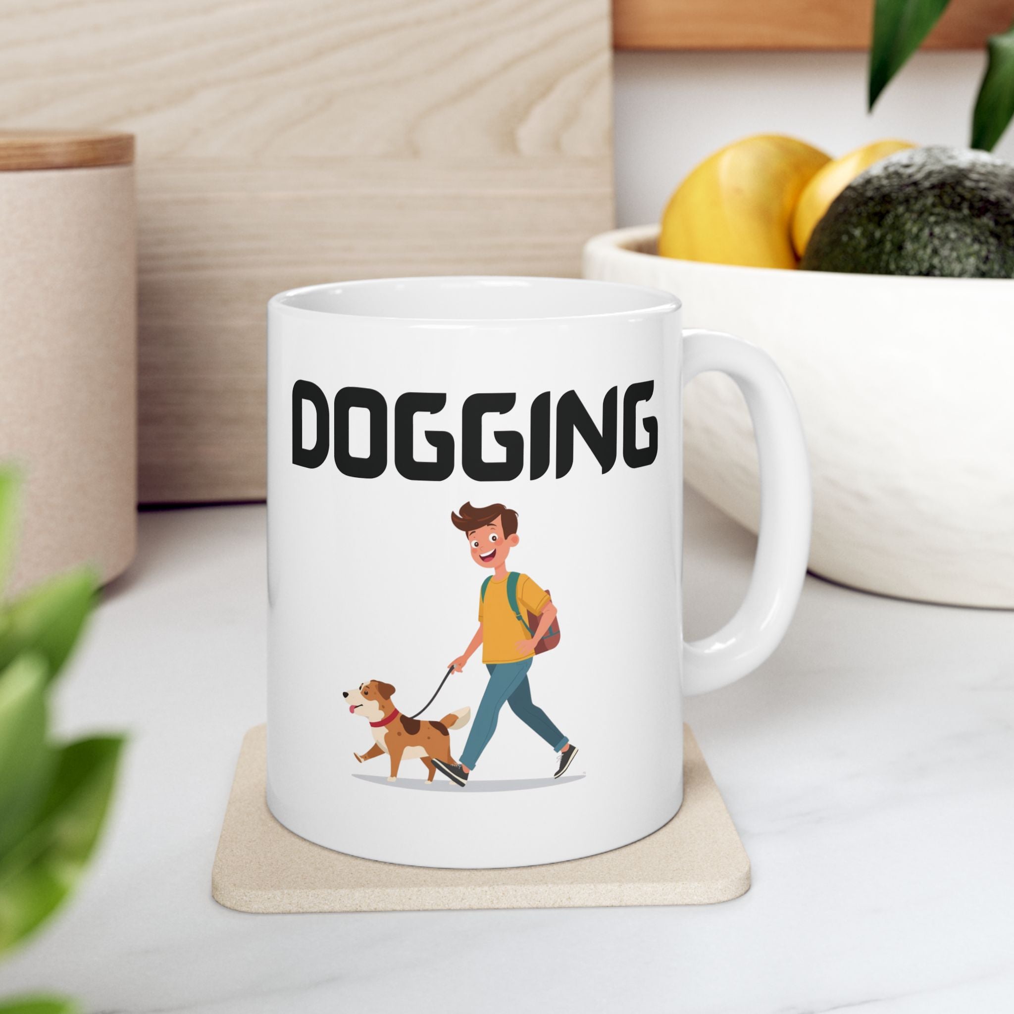 Dogging Funny Mug Cheeky Wordplay Prank Gift Dog Lover Novelty Coffee Cup