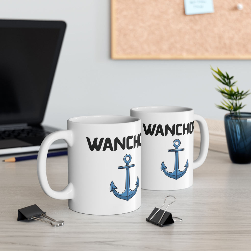 Wanchor Funny Mug Cheeky Slang Wordplay Prank Gift Novelty Coffee Cup