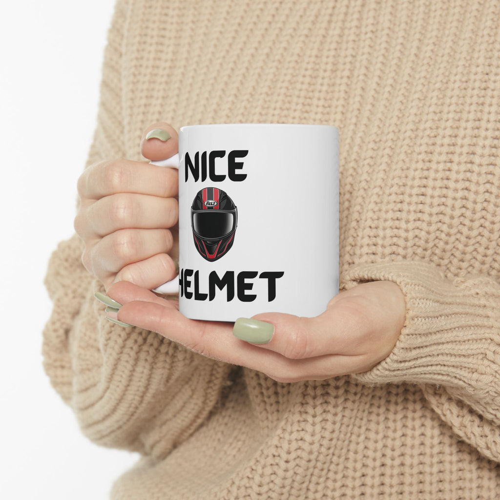 Nice Helmet Funny Mug Cheeky Wordplay Prank Gift Novelty Coffee Cup