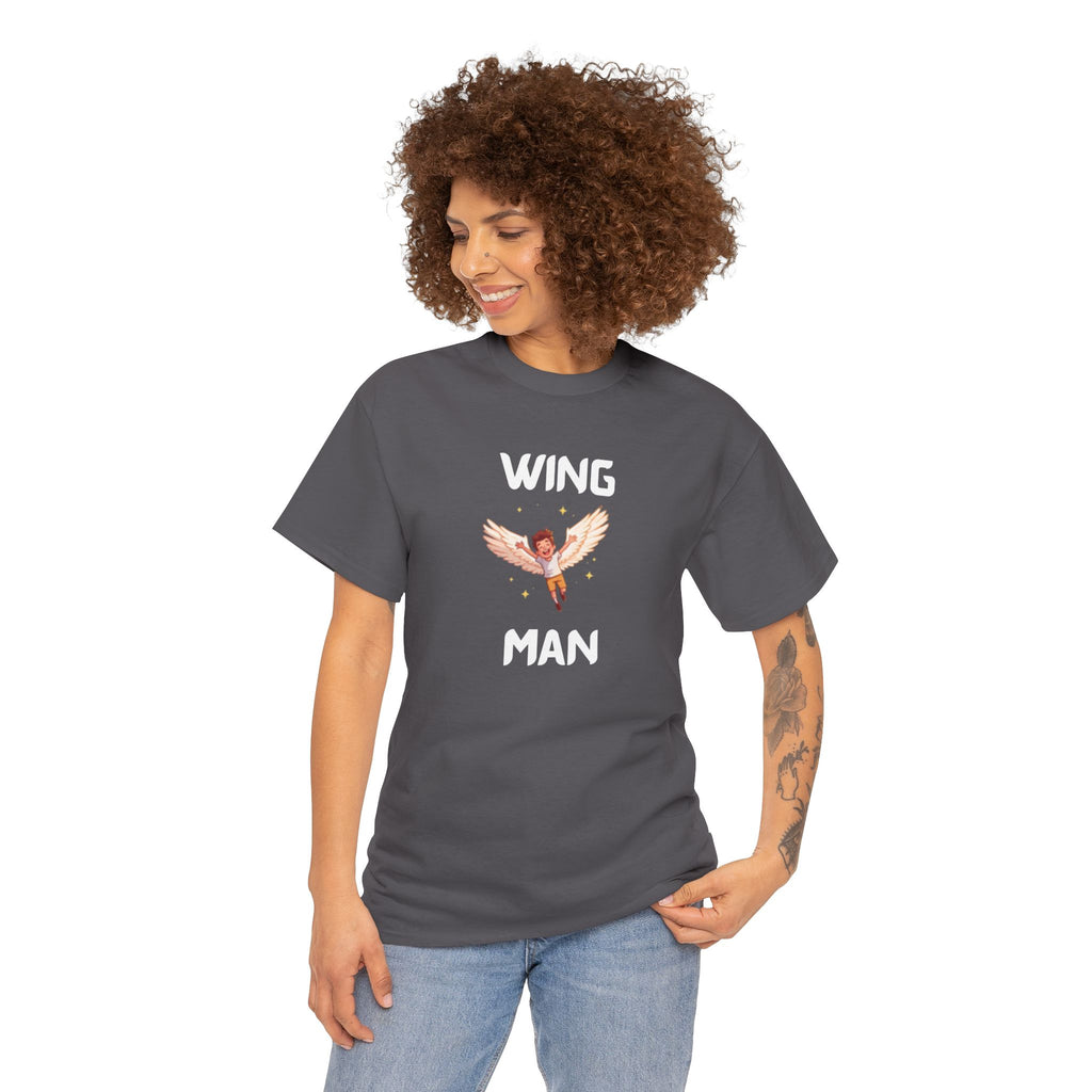 Wing Man T-Shirt – Funny Novelty Tee for Stag Do’s, Prank Gifts & Nights Out