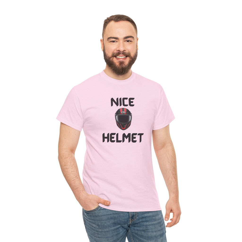 Nice Helmet T-Shirt – Funny Novelty Tee with Cheeky Wordplay