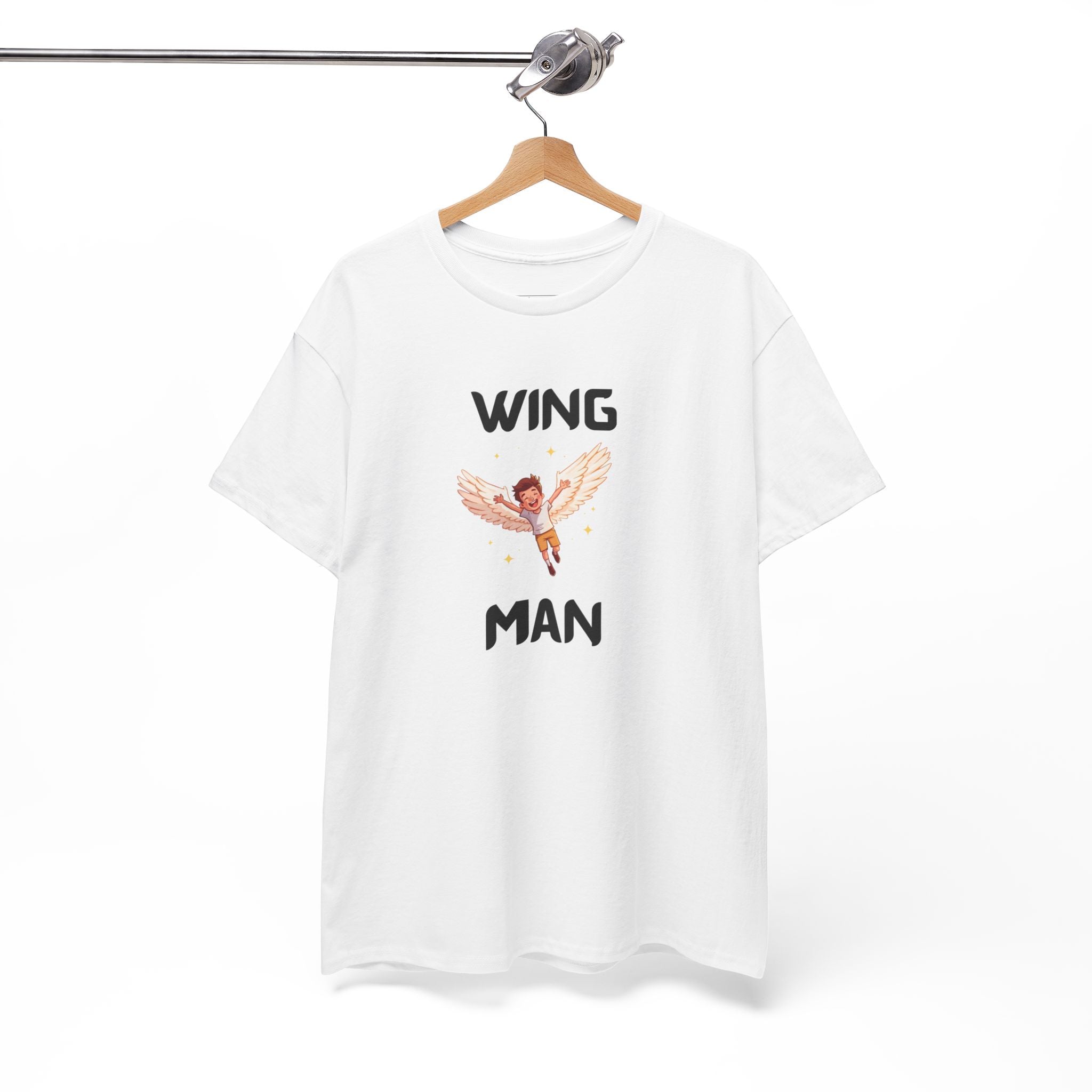 Wing Man T-Shirt – Funny Novelty Tee for Stag Do’s, Prank Gifts & Nights Out