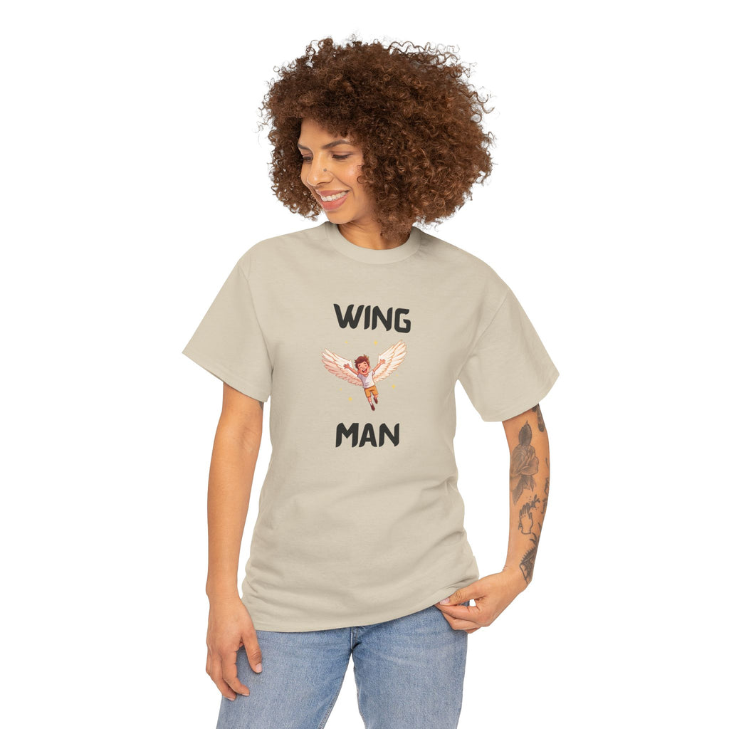 Wing Man T-Shirt – Funny Novelty Tee for Stag Do’s, Prank Gifts & Nights Out