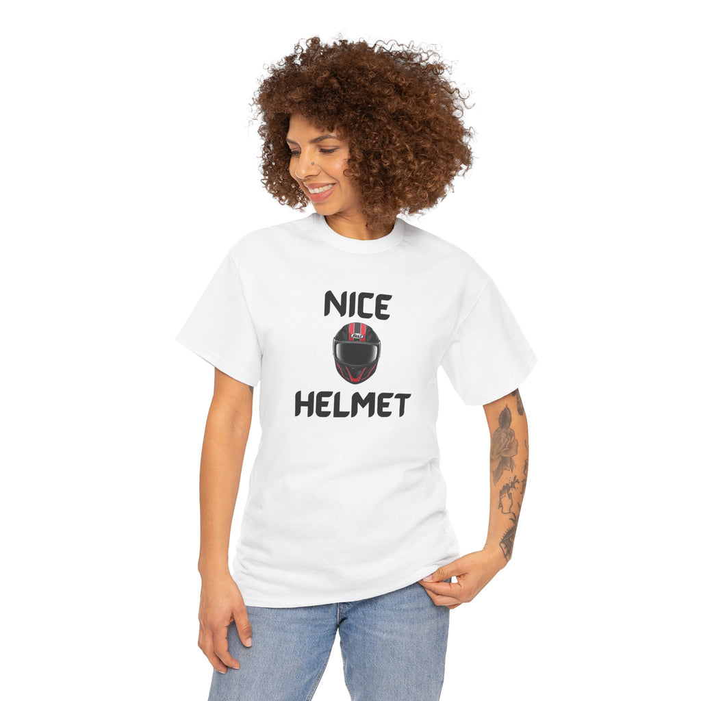 Nice Helmet T-Shirt – Funny Novelty Tee with Cheeky Wordplay